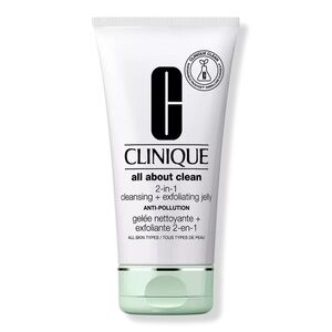 NEW Clinique All About Clean 2-In-1 Cleansing + Exfoliating Jelly, 5-oz.
